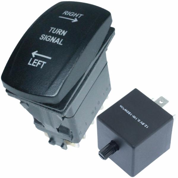 Sample Street Legal LED Rocker Switch Turn Signal Kit for UTV SXS Kawasaki Mule Teryx 4