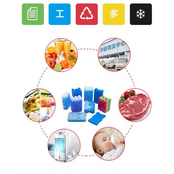 Customized HDPE Freezer Ice Blocks Thermal Type 21*11.6*3.8 Cm Size