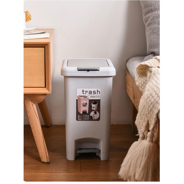 China Wholesale Small Household Foot Pedal Plastic Dustbin With Cover