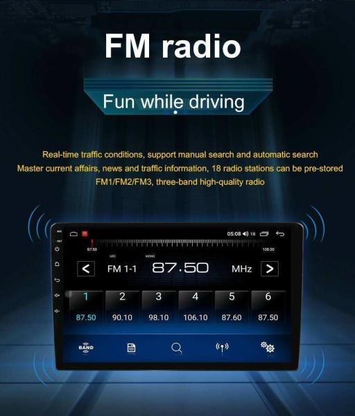 Universal 9 Android 11 Carro Estéreo Duplo Din Touch Screen Vídeo Autoradio GPS WIFI BT FM RDS