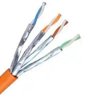 SFTP CAT7A High Speed Ethernet Cable with PVC Jacket Shielded EMI/RFI Protection