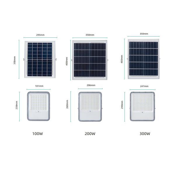 100w 200w 300w Led Solar Steet Light Flood Lamp for Stable and Consistent Lighting