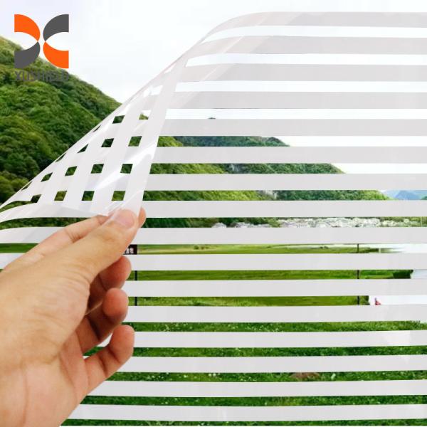 White Stripes Electric Adhesive Window Film Self Adhesive Sound Film Stained Glass Window Film For Home