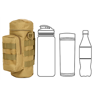 Tactical Molle Water Pouch, Tactical Bottle Holder ornaments Water Bottle Bag Hydration Carrier H20 Pouch Kettle Pouch