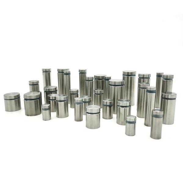 Оптовые продажи Bushed нержавеющий стеклянный тупик рельса декоративный знак зажимает держатель знака