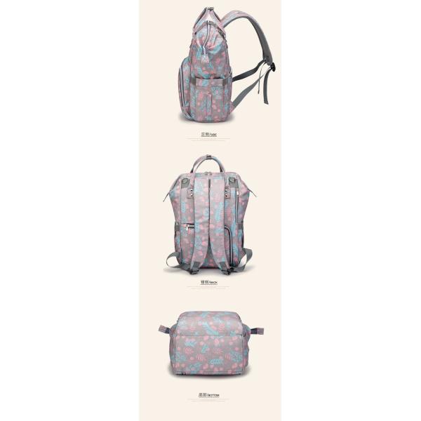 FashionTravel Backpack Baby Large Capacity Mommy Diaper Bag Designer Nursing Bag floral insulated mummy Bag With Stroller Strap