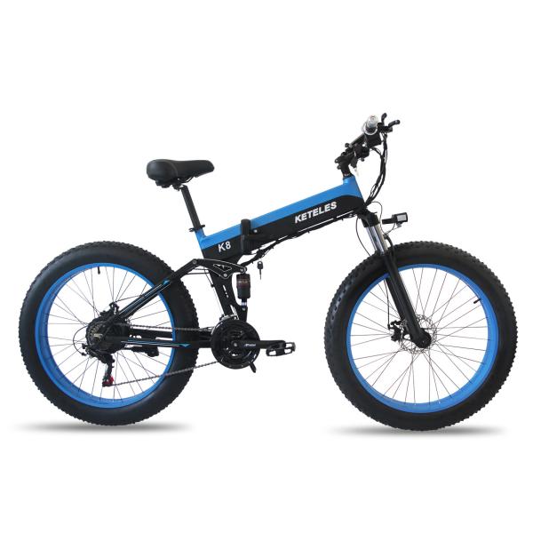15AH Battery 26x4.0 inch Electric Bike with High Powerful 1000W Motor and 7-Speed Gear
