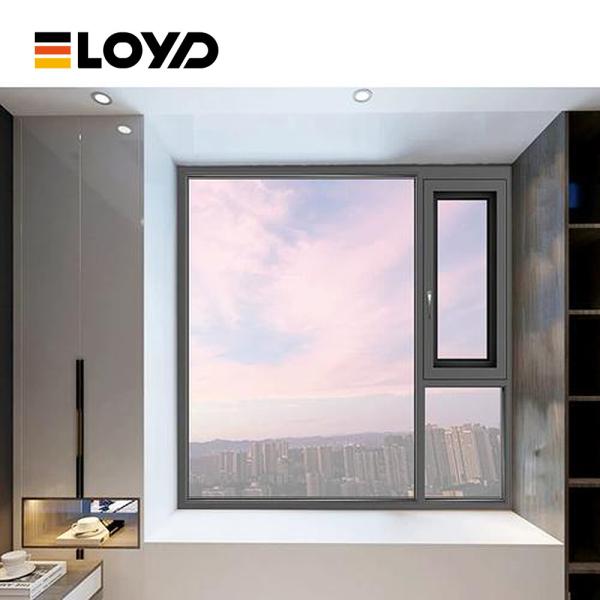 Double-Glazed Aluminum Casement Window with Enhanced Security