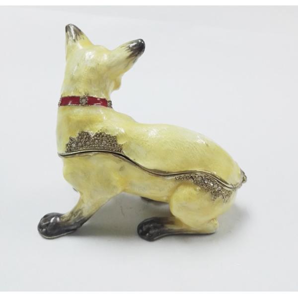 dog alloy jewelry box decorative metal keepsake box fashion trinket box home decorative