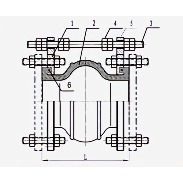 DN250 Reinforced Rubber Expansion Joint Single Ball EPDM Bellows Expansion Joint