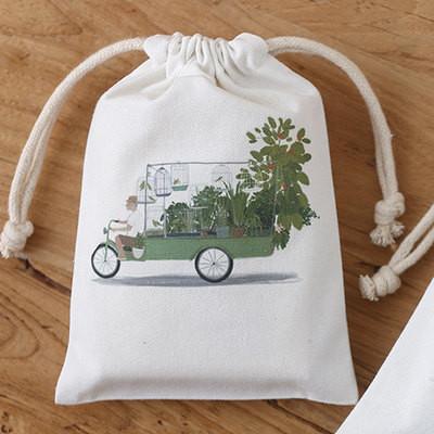 OGO Picture Color Printing, Pure natural pouch, Drawstring pouch, packaging supply bag, Co