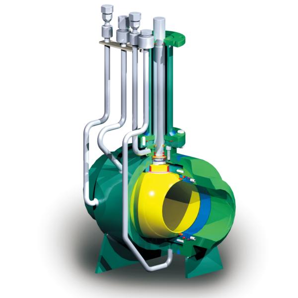 Trunnion Mounted Industrial Ball Valve Fully Welded Body Long Service Life