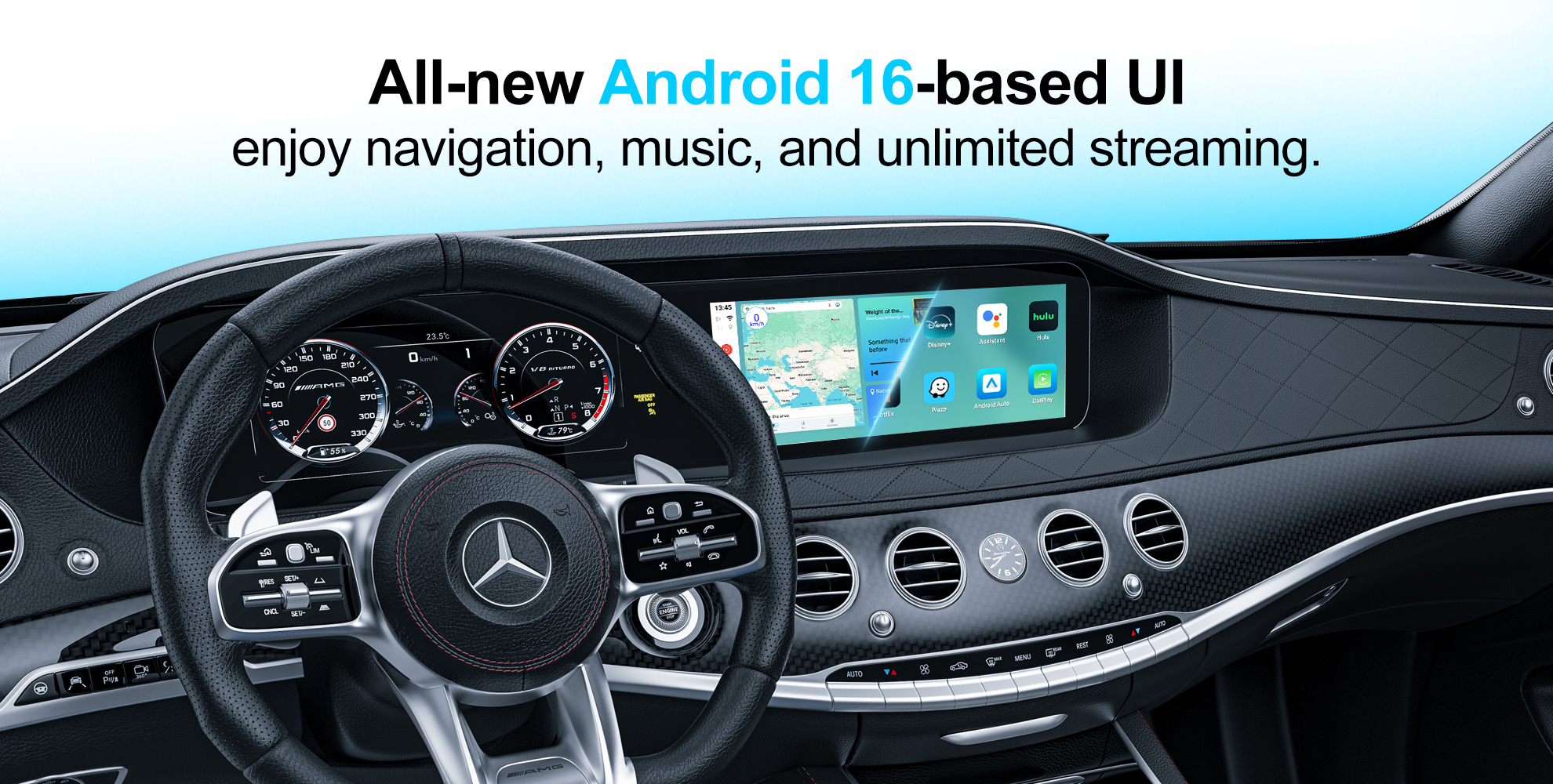 Youtube Netflix Android Ai Adaptor Carplay Box Android 16 For Original Car Screen