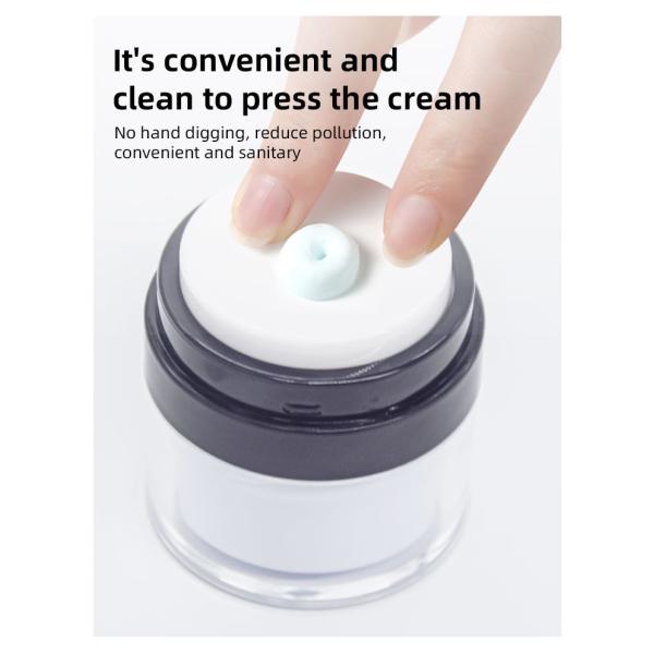 Leakproof Acrylic Refillable Airless Pump Cream Jar Round 15g 30g 50g