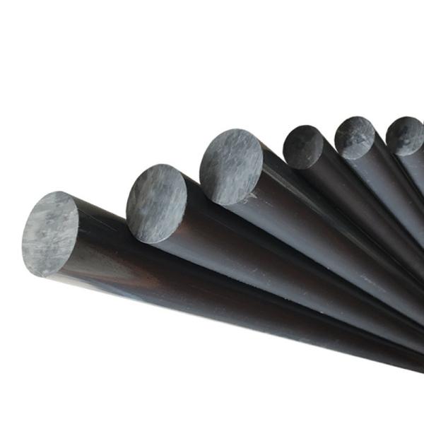 Solid PVC Round Rod 20mm Black Grey RAL7011 ROHS