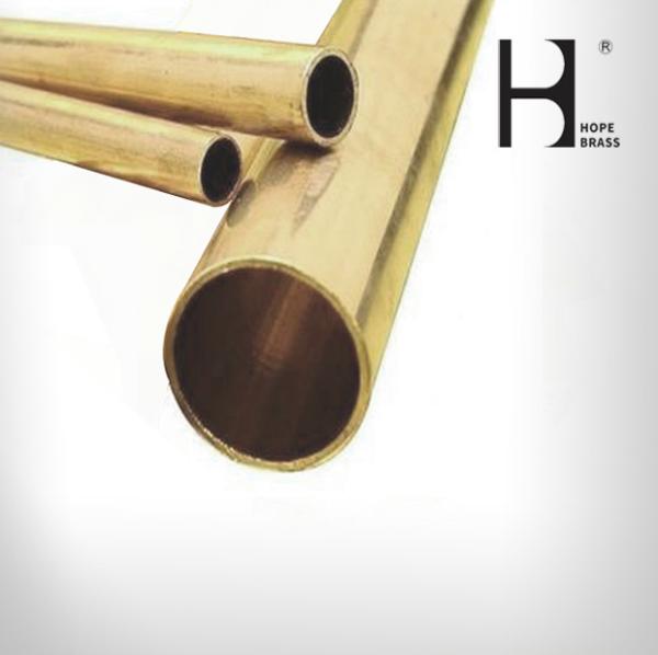Copper Zinc Alloy 5m Long 16mm Brass Tube Anti Fade Brass Round Pipe