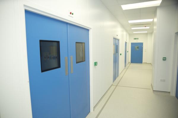 GMP Hospital Pharmaceutical Clean Room Door With Seal Rubber Hydraulic Door Closer