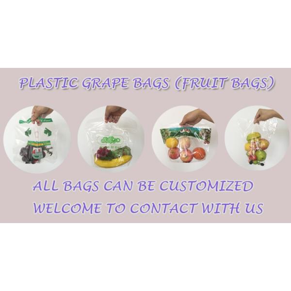 Air Hole Fresh Fruit Bags Gravure Printing , Eco Produce Bags For Grape