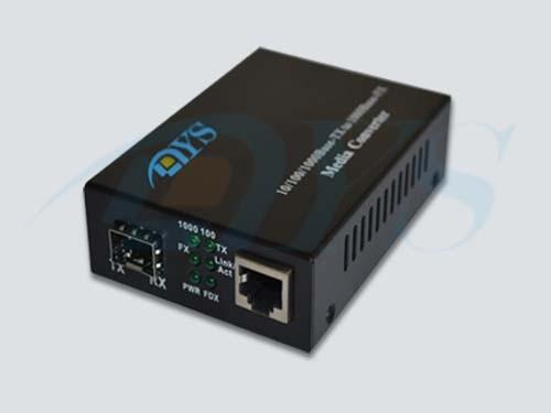 manutenção programada de 10/100/1000M - conversor de fibra óptica duplo dos meios de SFP