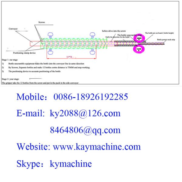 Bottles conveyor screws for feeding bottles AUGERS bottle guides container handling parts Vial outlet screw factory