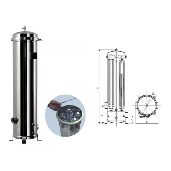 Universal Design Cartridge Filter Housing SS316 For Coconut Oil Processing Machine