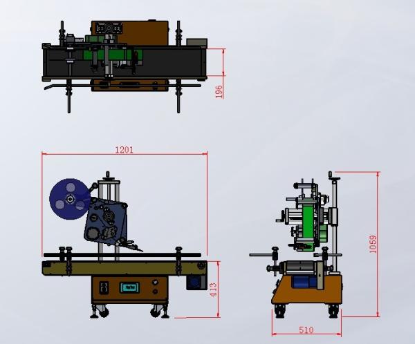 Desk Type Bottle Self Adhesive Labeling Machine for Precise Labeling of Food Products