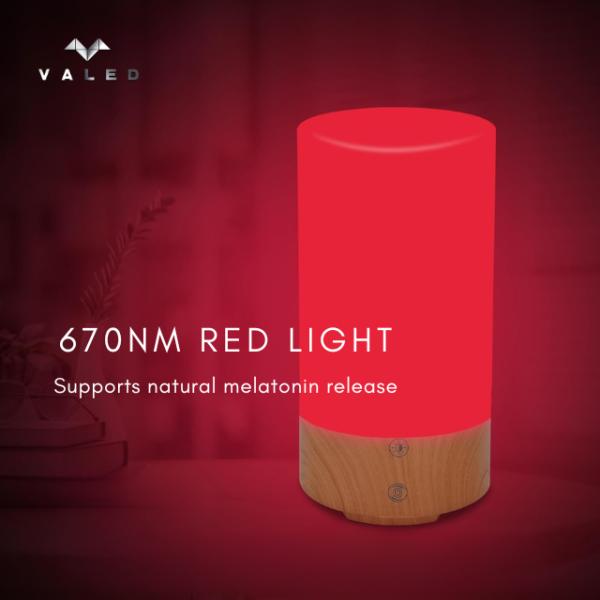 15W Sleep Aid Lamp with 670nm Red Light Adjustable Brightness and 4 Lighting Modes