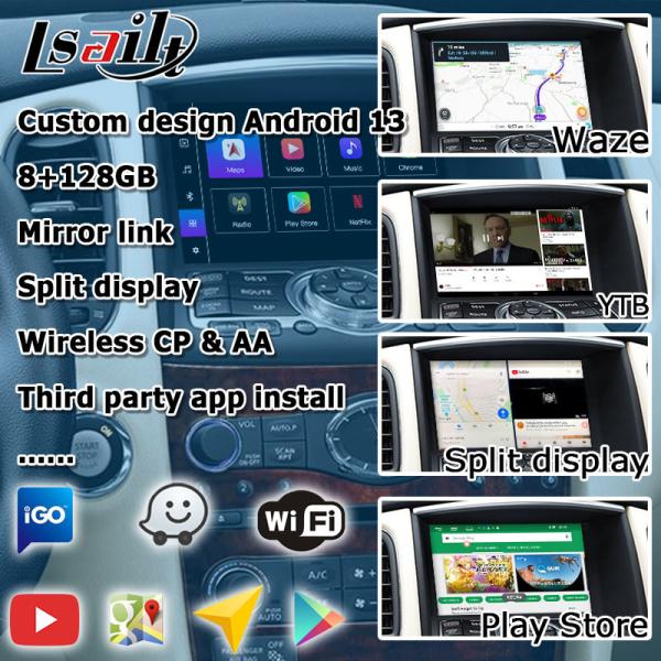 Infiniti QX50 / EX EX35 EX37 Car android 13 System interface box With carplay android auto Display Lsailt