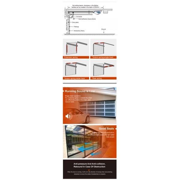 Секционная гаража из алюминия с двойным стеклом 9x8 9x7 16x7