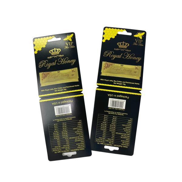 Embalagem personalizada de mel fornecida por fábrica Cartão de papel de mel real