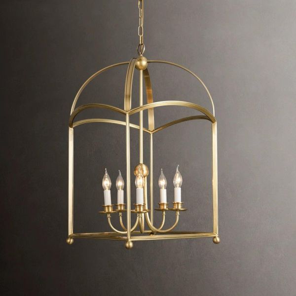 Yihao Customized Design Brass Chandelier LED Light Source with 3-Year Warranty for Luxury Hotel Lobby and Home