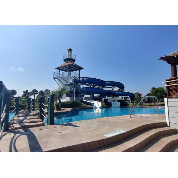 Theme Park Family Water Slide , Fiberglass Swimming Pools Water Slides For All Ages