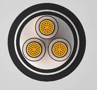 12kV 20kV High Voltage 3 Core Cable YJV22 CU XLPE STA PVC Customized For Mining Grids