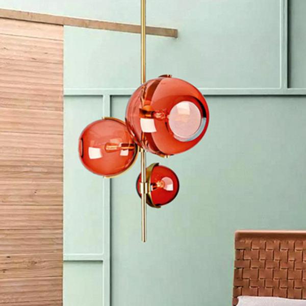 Nordic Pendant Lamp Postmodern Designer Red Glass Pendant Lights(WH-GP-169)