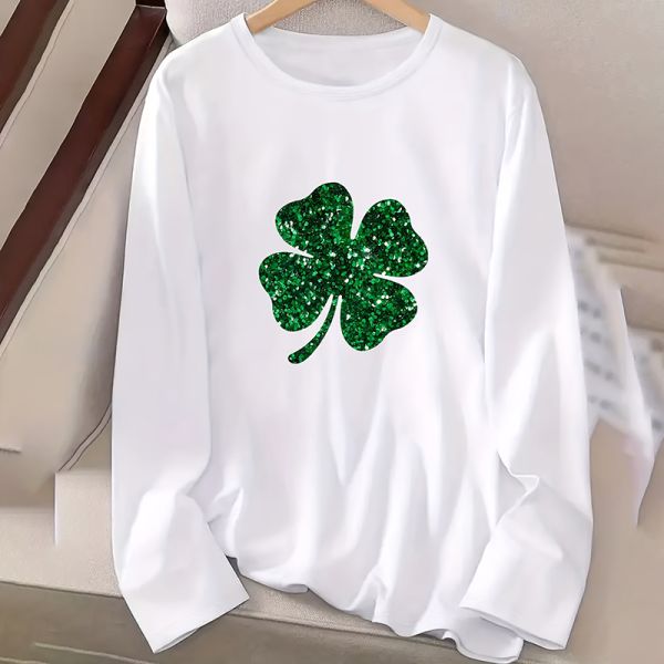 Medium Size Long Sleeves T-Shirt with Pullover Closure and Machine Wash Care Instructions