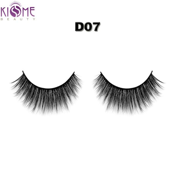 Natural Round Soft  Long Lasting False Eyelashes Synthetic Fiber Material