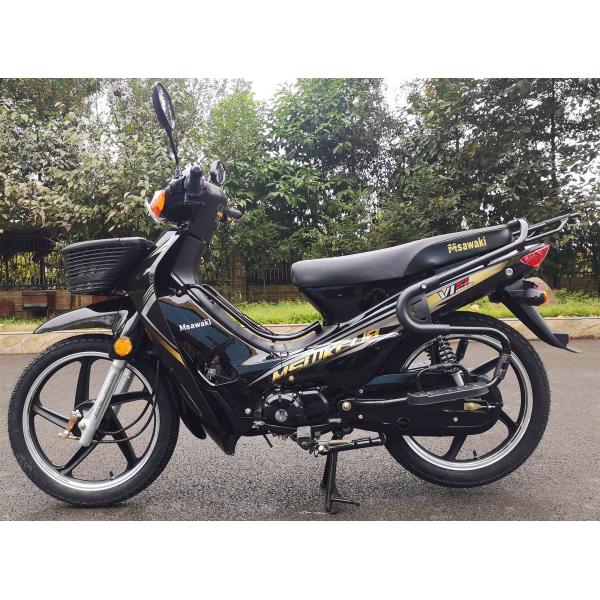 Gasoline Fuel 110cc Cub Motorcycle Max Speed 85km/H With Basket Black Color