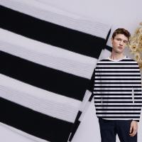 Tissu à rayures confortables, respirants et gonflés pour t-shirt
