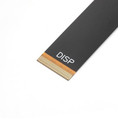 Double-Sided FPC Cable, 0.1mm Pitch, Gold Plated Contacts, Custom Length