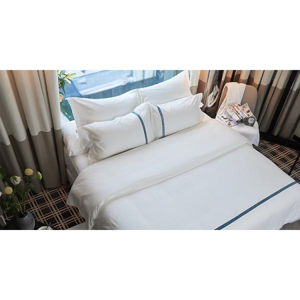 Jacquard Hotel Collection Linen Cover 100% Cotton Bed Sheets Nordic Style Ribbon Design