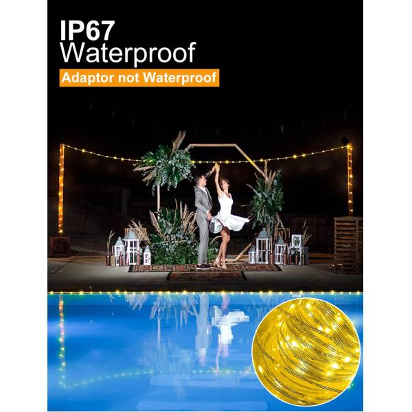 Infinite Double Color Solar LED Leather Wire Light String For Outdoor Decoration