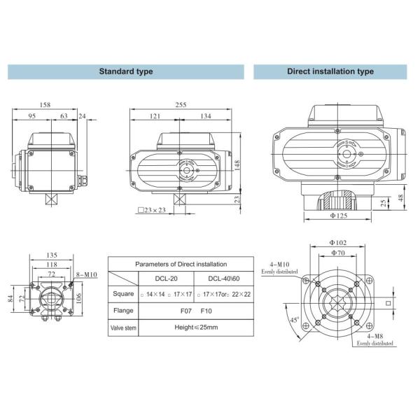 400Nm quarter-turn on-off / modulating Electric Valve Actuator