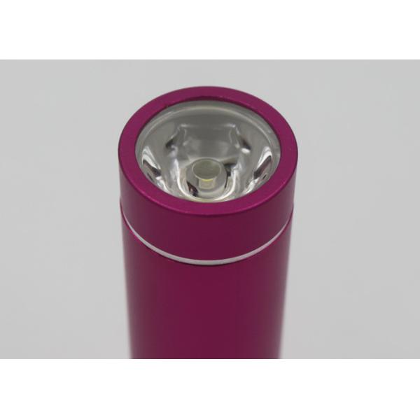Black / Pink Cylindrical Micro USB Power Bank With Logo Printing CE ROHS