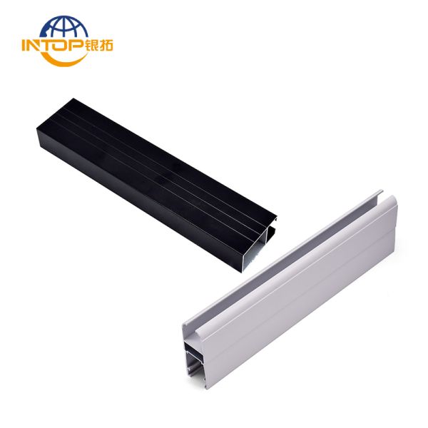 Powder Coating Black Low Gloss 10 Years Warranty Window Aluminium Profile