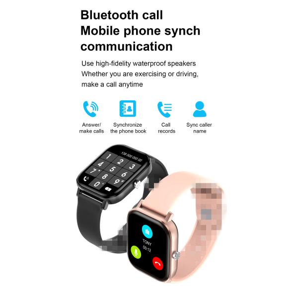 DT46 Smartwatch IP67 IPS 1.75 inch Sport Touchscreen  4 Pin Silicone Band