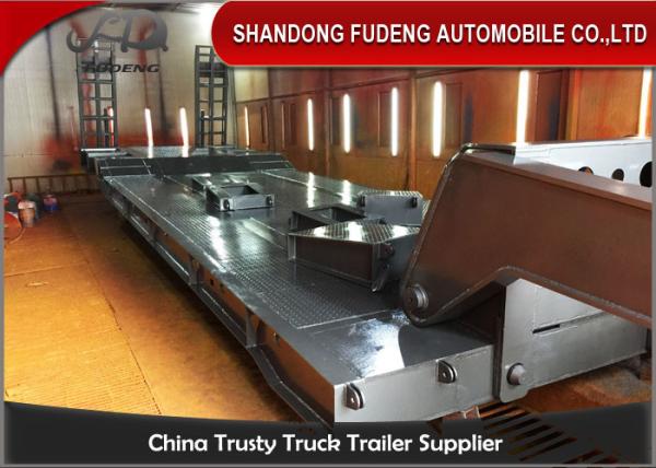 Tri Axle Steel Detachable Gooseneck Trailer For Heavy Equipment Transport