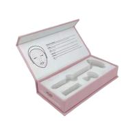 Caixas de presentes de cosméticos recicláveis, dobráveis, de flap magnético, caixa de papelão com espuma EVA