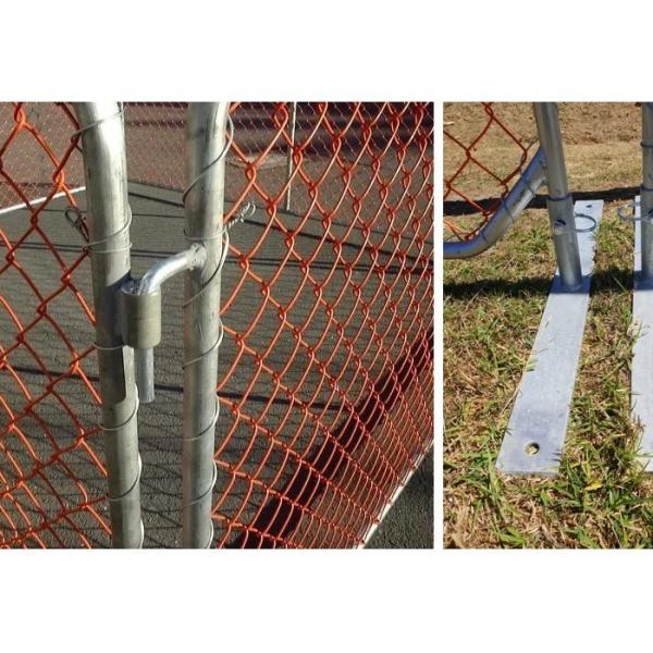 Galvanized Trellis Wire Mesh Security Fence / Chain Link Temporary Fence 2.5mm diameter