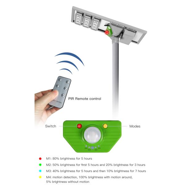 Modulized 6000K 40W 50W LED Solar Street Light 4000 Lumen Solar Light