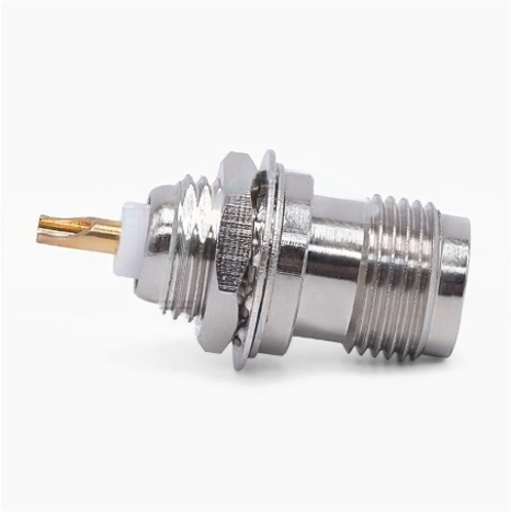 TNC Female Bulkhead Panel Connector Nickel Plated Brass with DC-6GHz Frequency Range RF Coaxial Connector